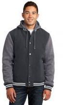 Sport-Tek® Adult Unisex Insulated With Hood & Pockets Letterman Jacket